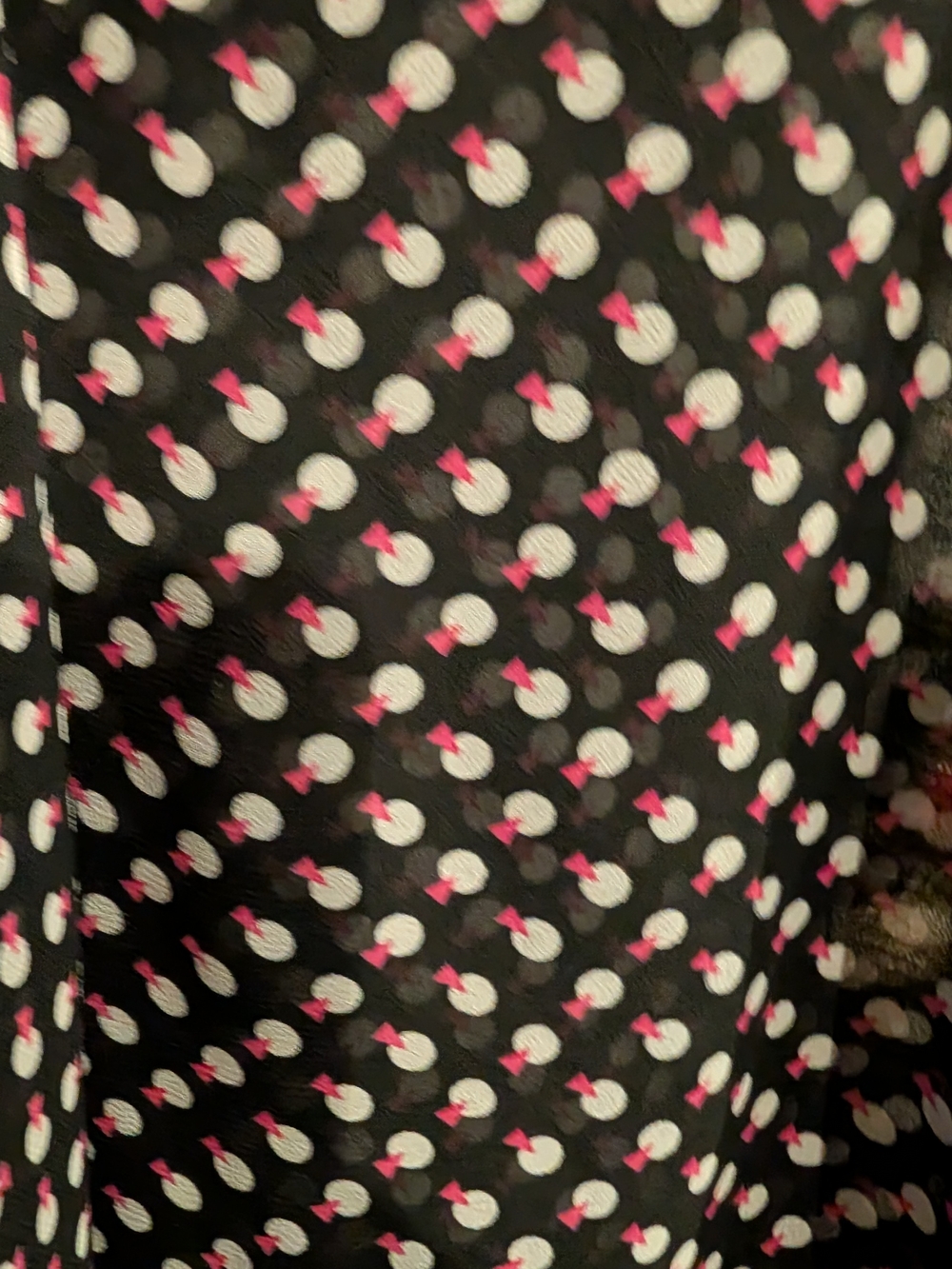 Tristan Black Sleeveless Tie-Neck Camisole with Pink Dot Print - Picture 2 of 3